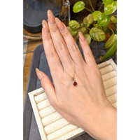0.61 Ct. Ruby Bezel Pendant, 14K Yellow Gold Life Style