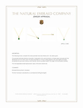 0.53 Ct. Emerald Bezel Pendant, 14K Yellow Gold Appraisal