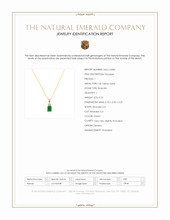 0.53 Ct. Emerald Bezel Pendant, 14K Yellow Gold Scan Report