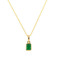 0.53 Ct. Emerald 14K Yellow Gold pendant