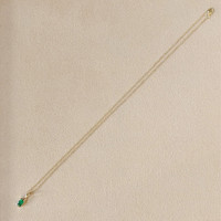 0.53 Ct. Emerald Bezel Pendant, 14K Yellow Gold Life Style