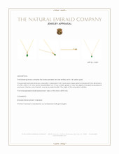 0.50 Ct. Emerald Bezel Pendant, 14K Yellow Gold Appraisal