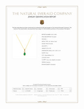 0.50 Ct. Emerald Bezel Pendant, 14K Yellow Gold Scan Report