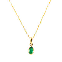 0.50 Ct. Emerald 14K Yellow Gold pendant