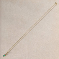 0.50 Ct. Emerald Bezel Pendant, 14K Yellow Gold Life Style