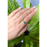 0.50 Ct. Emerald Bezel Pendant, 14K Yellow Gold Life Style