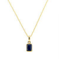 0.88 Ct. Sapphire 14K Yellow Gold pendant