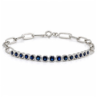 1.11 Ct.Tw. Sapphire 14K White Gold bracelet