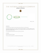 4.99 Ct.Tw.Total Carat Weight Emerald Bezel Bracelet, 18K Yellow Gold Appraisal