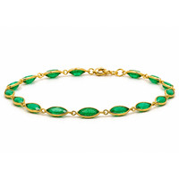 4.99 Ct.Tw. Emerald 18K Yellow Gold bracelet