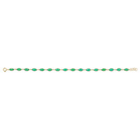 4.99 Ct.Tw.Total Carat Weight Emerald Bezel Bracelet, 18K Yellow Gold Image