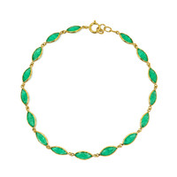 4.99 Ct.Tw. Emerald 18K Yellow Gold bracelet