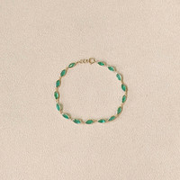 4.99 Ct.Tw.Total Carat Weight Emerald Bezel Bracelet, 18K Yellow Gold Life Style