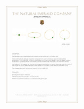 0.41 Ct.Tw.Total Carat Weight Emerald and Natural Diamond Pave Bracelet, 14K Yellow Gold Appraisal