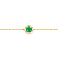 0.41 Ct.Tw. Emerald 14K Yellow Gold bracelet