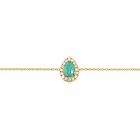 0.58 Ct.Tw. Paraiba Tourmaline 14K Yellow Gold bracelet