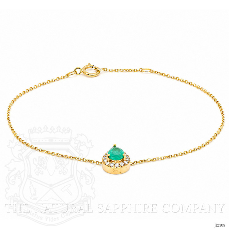 0.58 Ct.Tw. Bluish Green Paraiba Tourmaline and Natural Diamond Pave Bracelet, 14K Yellow Gold