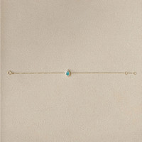 0.58&nbsp;Ct.Tw.Total Carat Weight Bluish Green Paraiba Tourmaline and Natural Diamond Pave Bracelet, 14K Yellow Gold Life Style