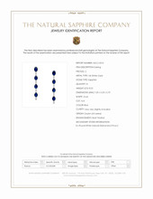 8.53&nbsp;Ct.Tw.Total Carat Weight Blue Sapphire and Natural Diamond Drops Earrings, 14K White Gold Scan Report