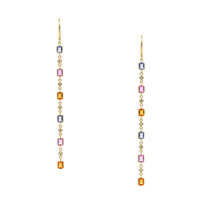 2.56 Ct.Tw. Sapphire 14K Yellow Gold earring