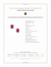 1.62 Ct.Tw.Total Carat Weight Pinkish Red Ruby and Natural Diamond Studs Earrings, 14K Yellow Gold Scan Report