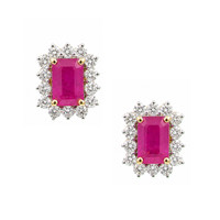 1.62 Ct.Tw. Ruby 14K Yellow Gold earring