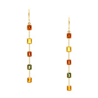 4.59 Ct.Tw. Sapphire 14K Yellow Gold earring