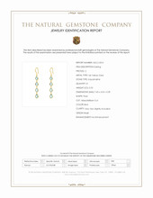 5.53&nbsp;Ct.Tw.Total Carat Weight Blue Aquamarine Bezel Earrings, 14K Yellow Gold Scan Report