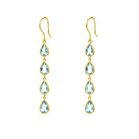 5.53 Ct.Tw. Aquamarine 14K Yellow Gold earring