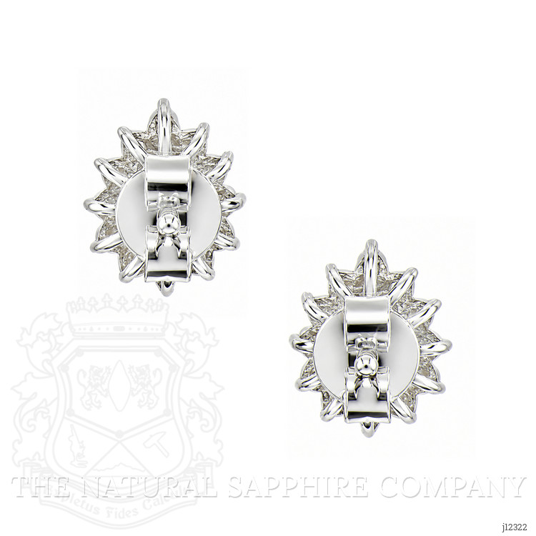 0.49 Ct.Tw. Ruby and Natural Diamond Studs Earrings, 14K White Gold