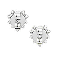 0.54 Ct.Tw.Total Carat Weight Blue Sapphire and Natural Diamond Studs Earrings, 14K White Gold Image
