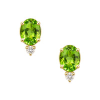 0.78 Ct.Tw. Tsavorite Garnet 14K Yellow Gold earring