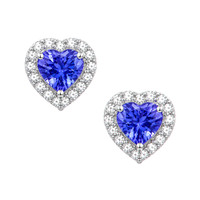 0.86 Ct.Tw. Tanzanite 14K White Gold earring