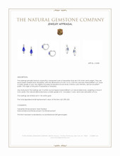 0.96&nbsp;Ct.Tw.Total Carat Weight Violetish Blue Tanzanite and Natural Diamond Pave Earrings, 14K White Gold Appraisal