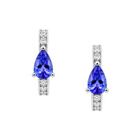 0.96 Ct.Tw. Tanzanite 14K White Gold earring