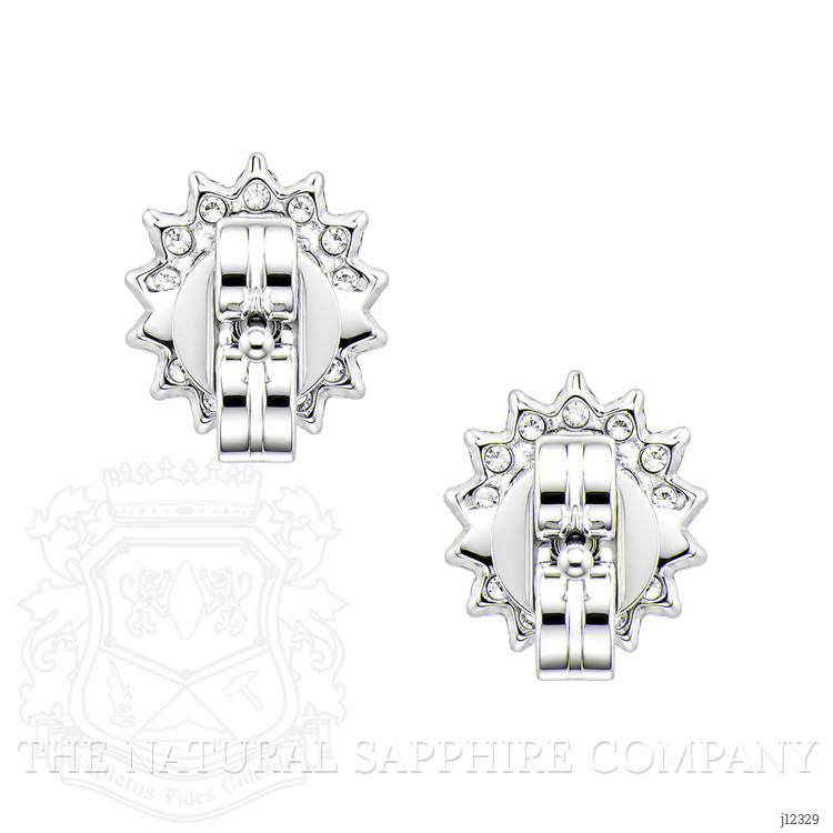 0.88 Ct.Tw. Pinkish Red Ruby and Natural Diamond Studs Earrings, 14K White Gold