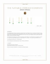 2.15&nbsp;Ct.Tw.Total Carat Weight Emerald and Natural Diamond Bezel Earrings, 14K Yellow Gold Appraisal