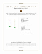 2.15&nbsp;Ct.Tw.Total Carat Weight Emerald and Natural Diamond Bezel Earrings, 14K Yellow Gold Scan Report
