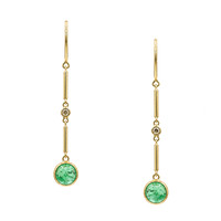 2.15 Ct.Tw. Emerald 14K Yellow Gold earring