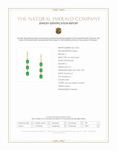 2.76&nbsp;Ct.Tw.Total Carat Weight Emerald Bezel Earrings, 14K Yellow Gold Scan Report
