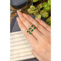 2.76 Ct.Tw.Total Carat Weight Emerald Bezel Earrings, 14K Yellow Gold Life Style