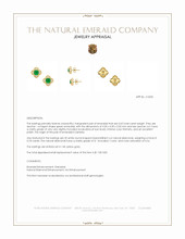 0.65&nbsp;Ct.Tw.Total Carat Weight Emerald and Natural Diamond Studs Earrings, 14K Yellow Gold Appraisal