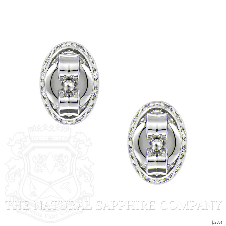 0.40 Ct.Tw. Emerald and Natural Diamond Studs Earrings, 14K White Gold