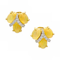 3.62 Ct.Tw. Opal 14K Yellow Gold earring