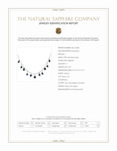 6.50 Ct. Blue Sapphire Solitaire Necklace, 18K White Gold Scan Report