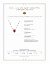 2.01 Ct. Ruby and Natural Diamond Pave Necklace, 18K White Gold Scan Report