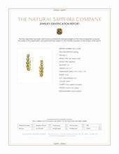 4.17&nbsp;Ct.Tw.Total Carat Weight Green Sapphire Pave Earrings, 18K Yellow Gold Scan Report