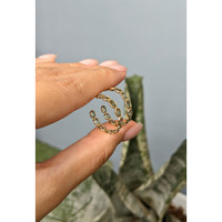 4.17&nbsp;Ct.Tw.Total Carat Weight Green Sapphire Pave Earrings, 18K Yellow Gold Life Style