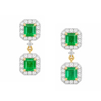 1.01 Ct.Tw. Emerald 14K Yellow Gold earring