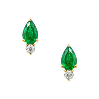 0.66 Ct.Tw. Emerald 14K Yellow Gold earring